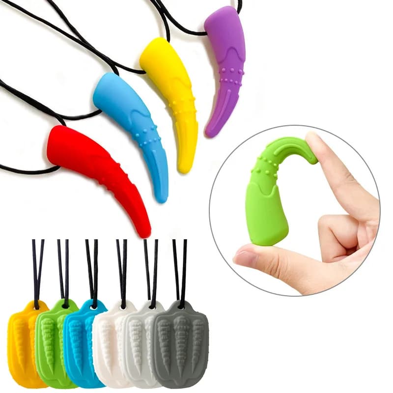 Dragon Claw masticare collana sensoriale ciondolo gommoso giocattoli per la dentizione per l'autismo ADHD accessori per bambini BPA Free Silicone Baby massaggiagengive