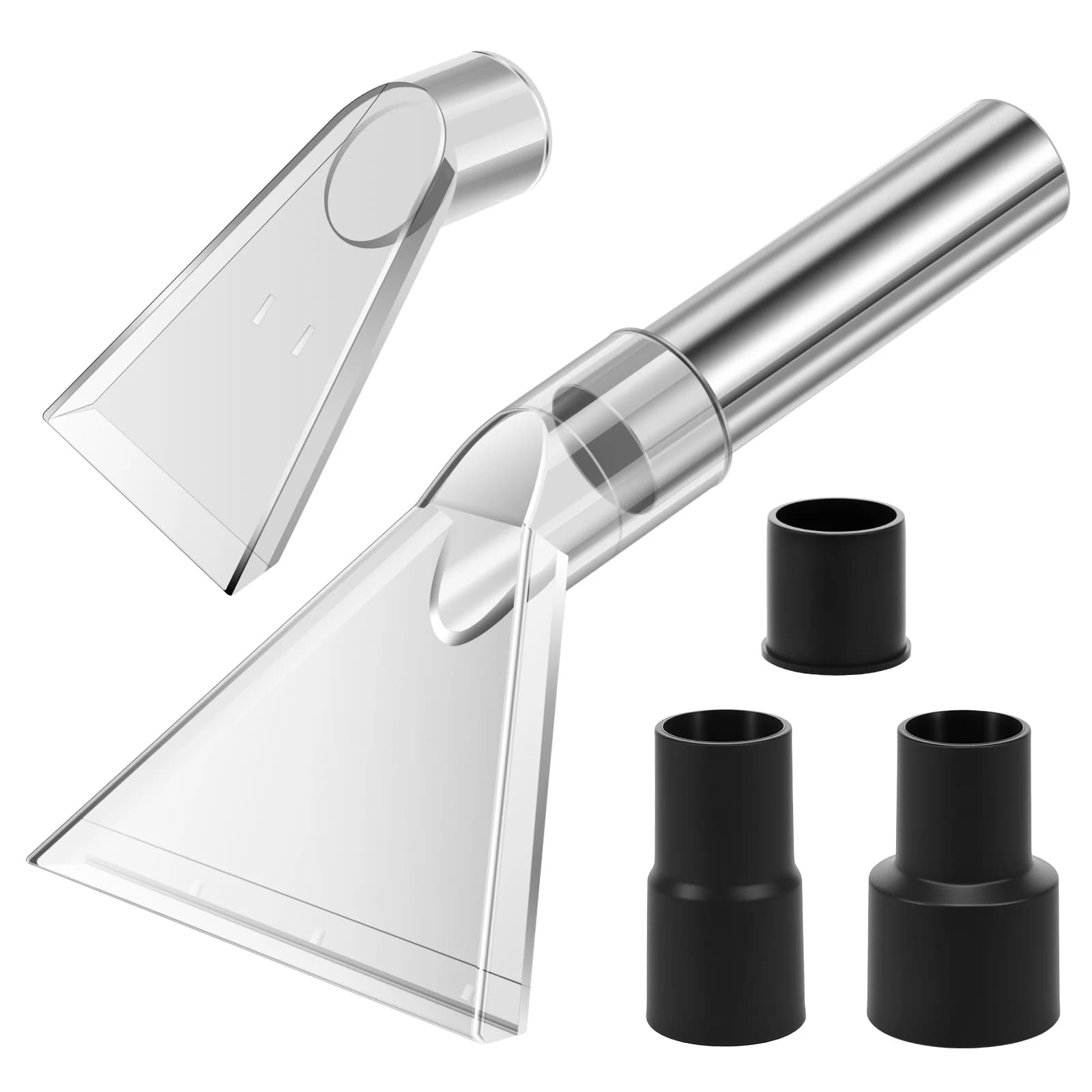 Accessorio per Estrazione a Secco e Umido, Testa Spazzola Girevole, Attacco per Aspiratore per Tubi da 1-1/4", 1-7/8", 2-1/2" di Diametro, per Pulizia Tappeti e Asciugatura