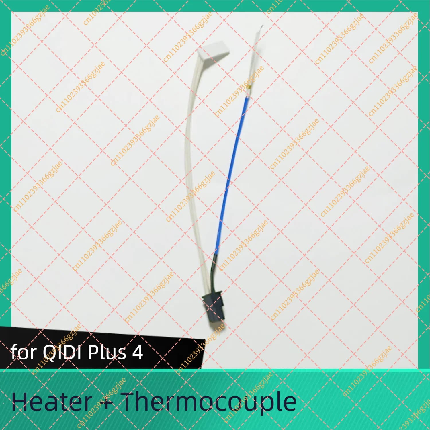 Cavo di riscaldamento e cavo termocoppia per QIDI Tech Plus 4, cavo termico per hotend, termistore, ricambi per stampante 3D