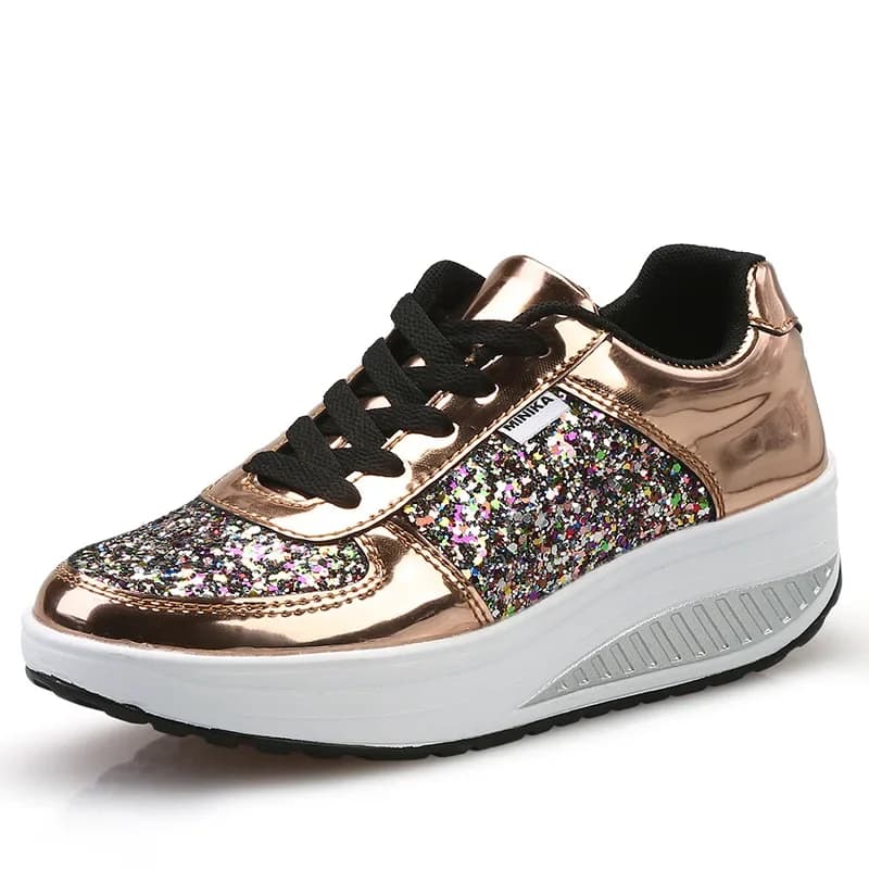 Scarpe casual da donna Sneakers stringate traspiranti alla moda Scarpe basse vulcanizzate da donna eleganti Scarpe da donna di lusso