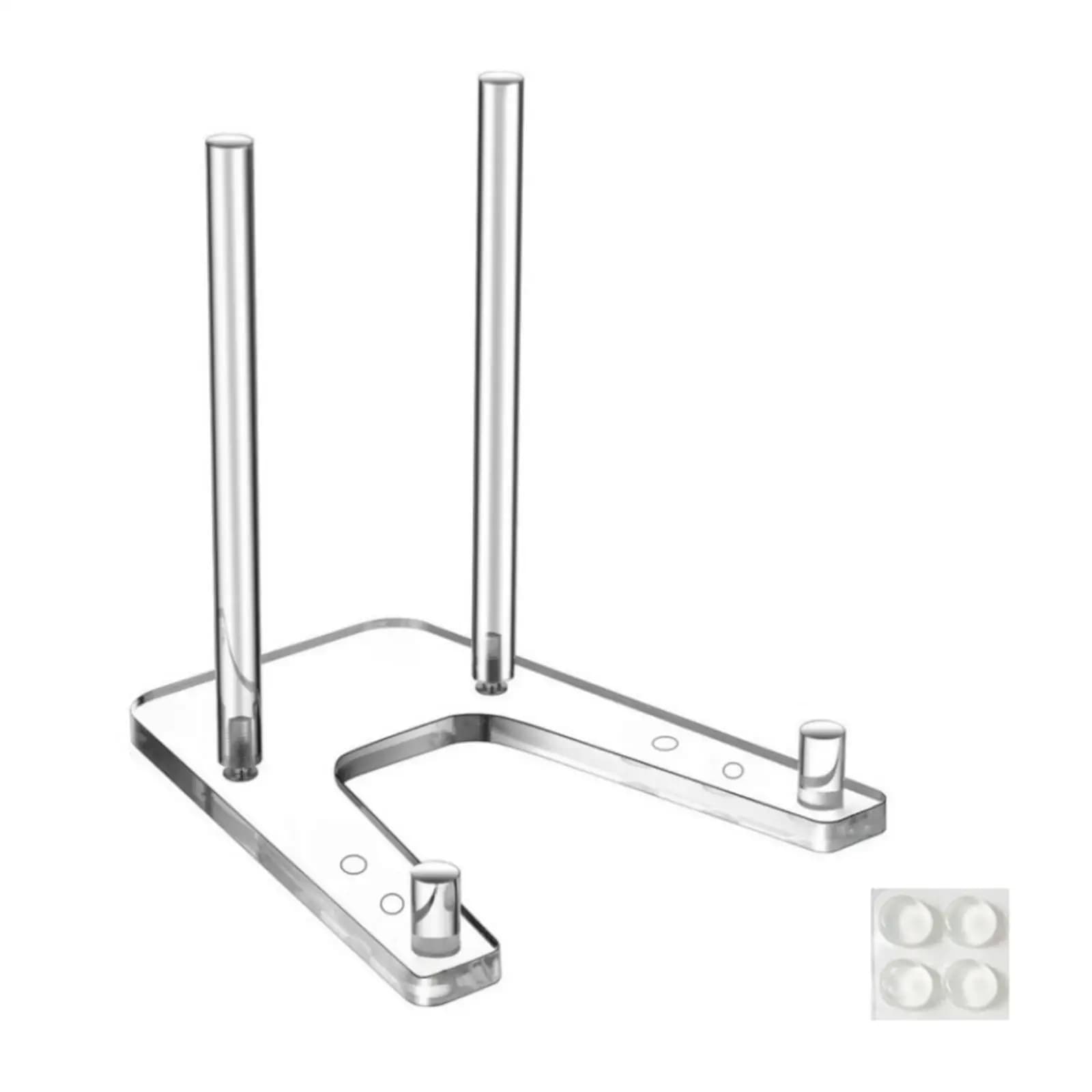 Plate Display Stand Adjustable with Anti Slip Pads Acrylic Easel Picture Frame Holder Minimalist Design for Platter, Photo, CD,