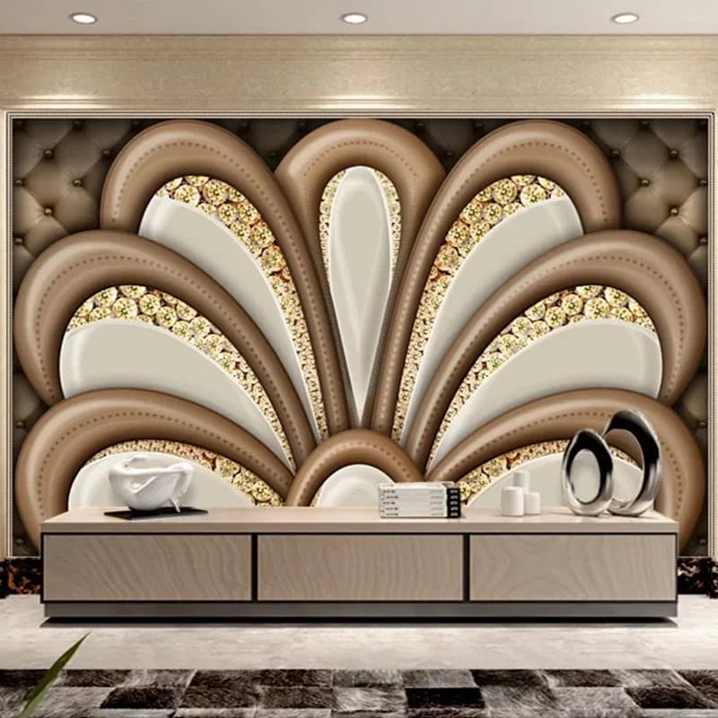 Carta da parati personalizzata 3D stile europeo diamante Soft Pack gioielli murale camera da letto di lusso soggiorno divano TV sfondo decorazione della casa