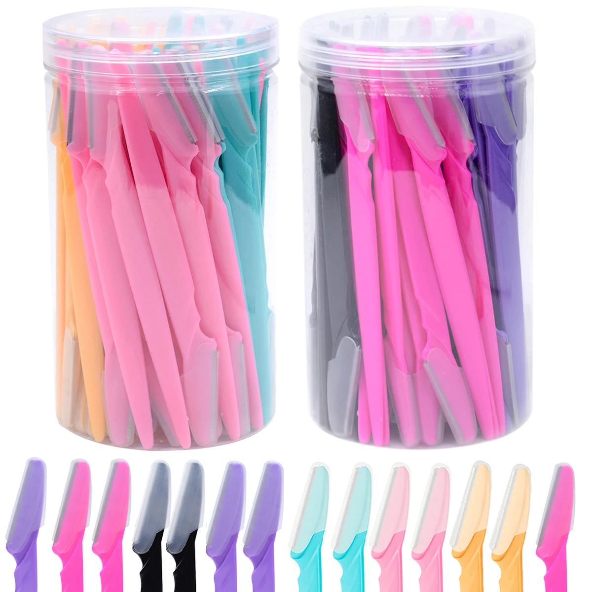 Wholesale razor from 5/10/30/40 pieces for finishing, women's eyebrows and men's shaver with hair blade and protective cover for face, safe and practical