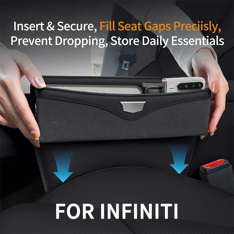 For Infiniti 2022–2026 QX60 QX80 QX55 QX65 Q70 QX30 QX50 Q60 Q50 Q70L FX SUV JX35 G25 Front Car Seat Gap Storage Box