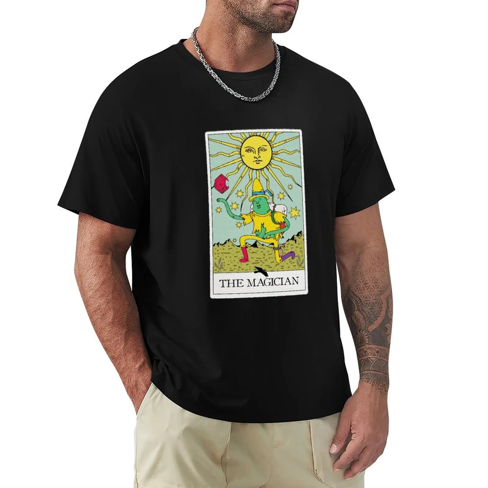 Magic Man Tarot Card - T-shirt The Magician a maniche corte per allenamento ad asciugatura rapida