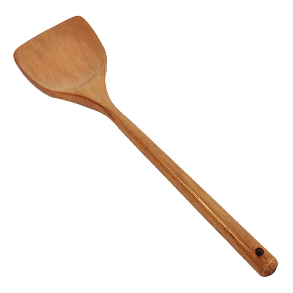 Wooden Wok Spatula Cooking Shovel Long Handle Ergonomic Design Stir Fry Turner for Wok Pans Non Stick Cookware Kitchen Tool