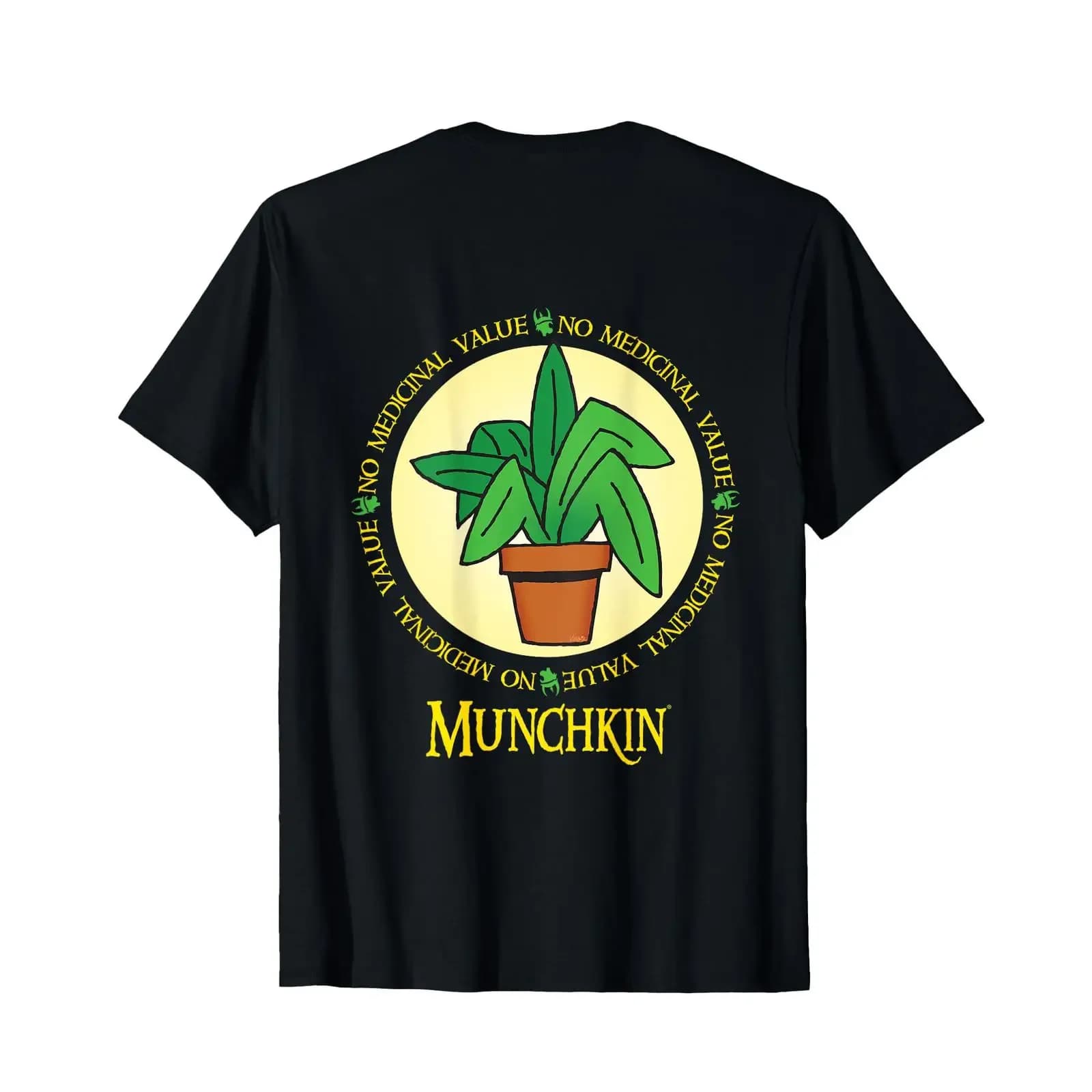 Munchkin Potted Plant T Shirt vintage Washed homme Unisex Soft Comfortable Slightly fashion Top For Everyday Wear Casual