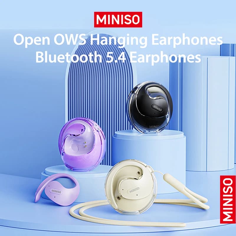 MINISO X15Pro OWS Cuffie Wireless Open-Ear Bluetooth 5.4 con Traduzione AI, Impermeabili IPX5, per Sport