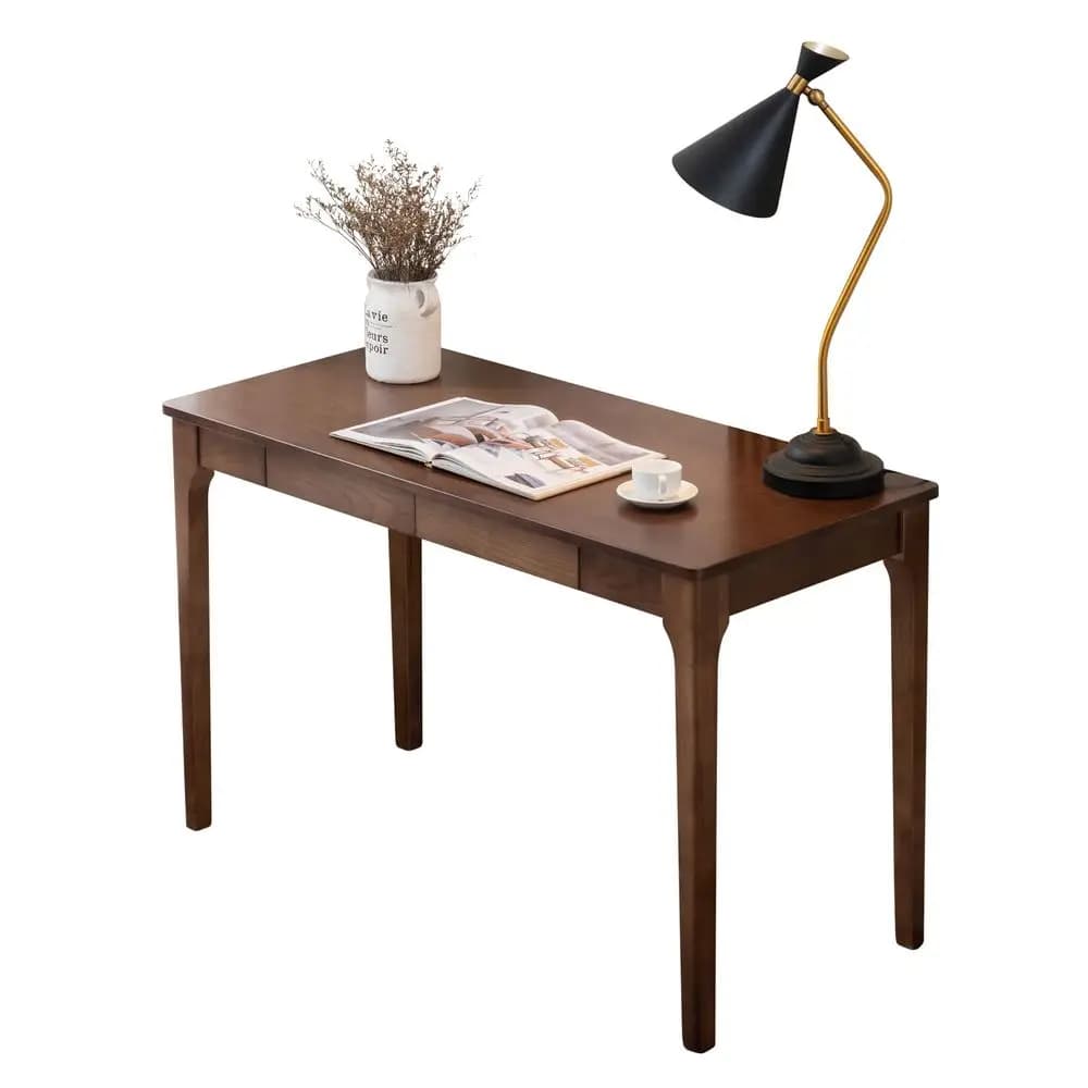 Scrivania in legno con cassetti, scrivania per ufficio domestico per piccoli spazi, scrivania da gaming e studio, scrivania per PC da studente per camera da letto, facile da montare