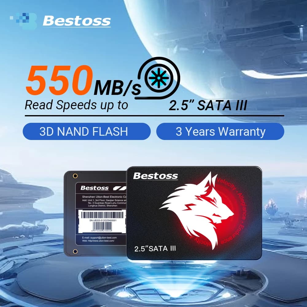 Disco rigido SSD 2.5 SATA3 120 GB 240 GB 480 GB 1 TB 512 GB 128 GB 256 GB 2 TB 4 TB Disco rigido interno a stato solido per PC portatile Bestoss