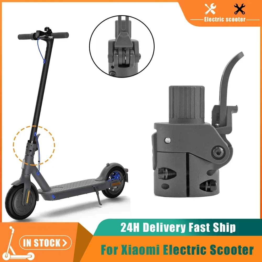 Base per asta pieghevole Blocco a vite per scooter elettrico Xiaomi Mi3 Base per asta pieghevole Funzione in metallo solido Fibbia a molla Parte pieghevole