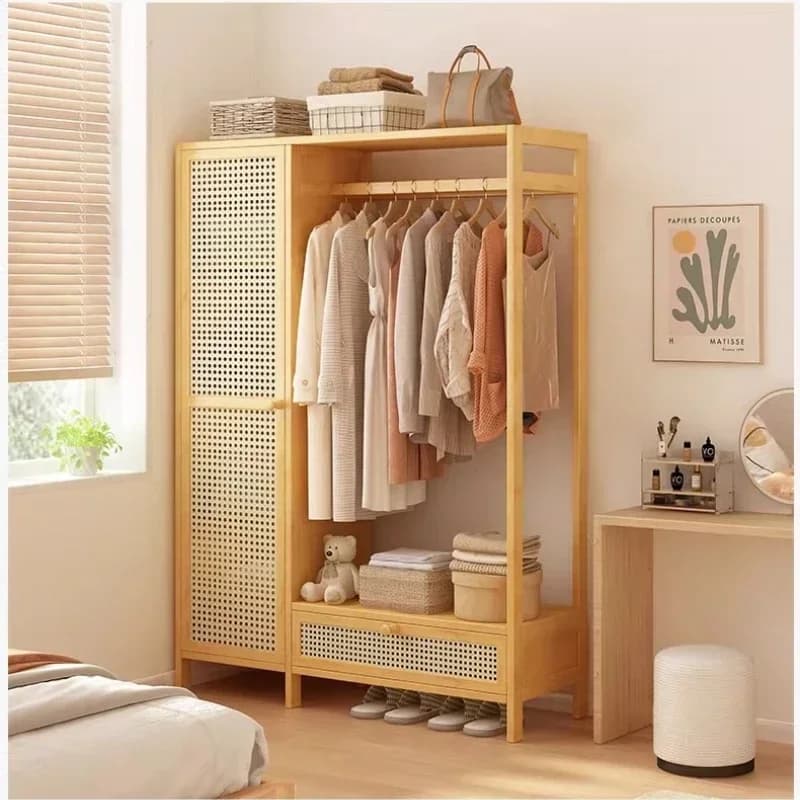Durable Coat rack Bedroom floor-to-ceiling hanger Household multi-functional shelf Room simple modern clothes rack