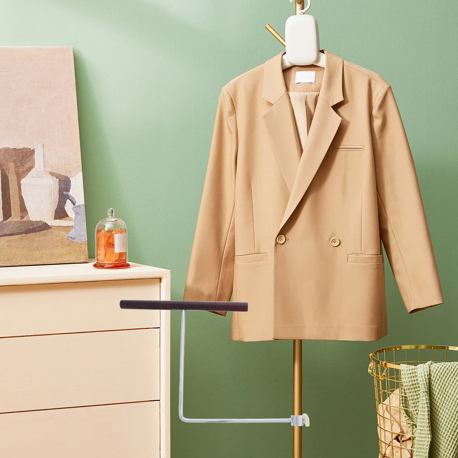Men's Pants Spacious Metal Clothes rack, for wardrobe organization, jeans and trousers, metal clothes hangers for pants