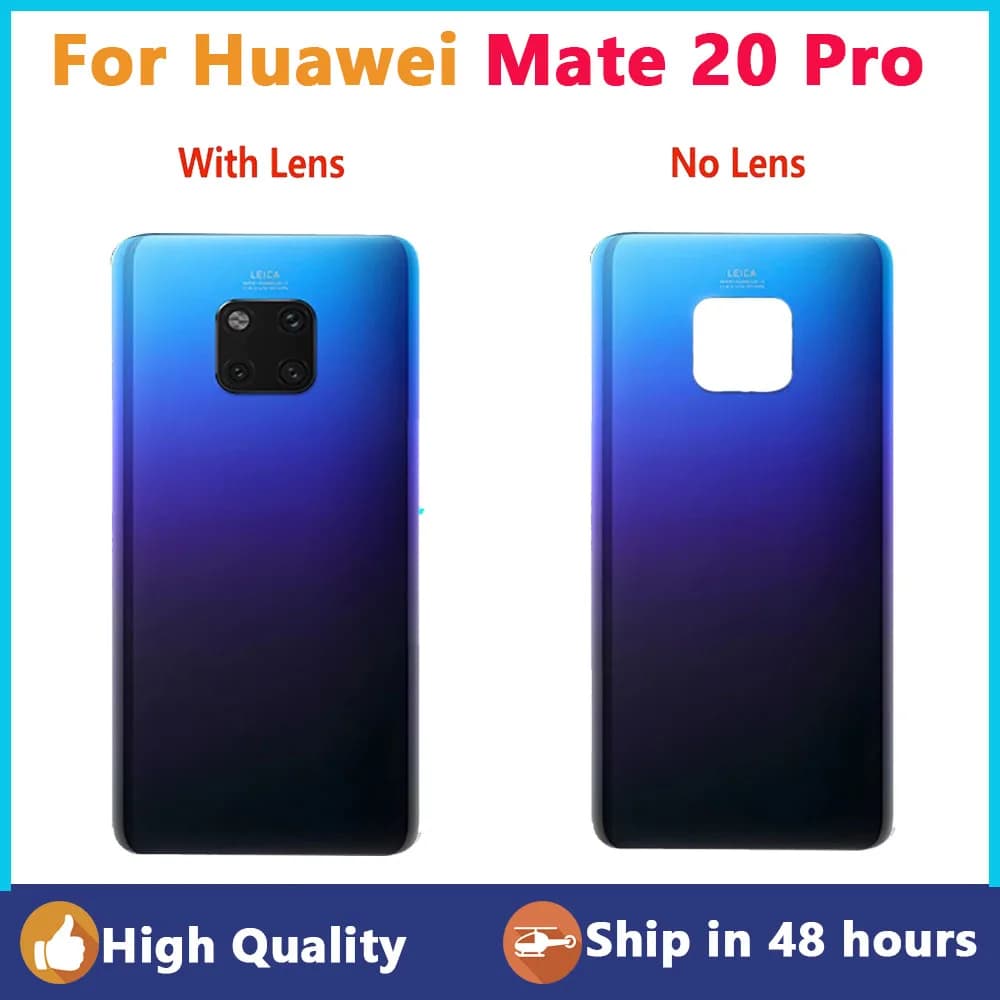Battery Glass Cover For Huawei Mate 20 Pro Housing Glass Repair Replacement For Mate20 Pro Back Door Rear Case With Camera Lens