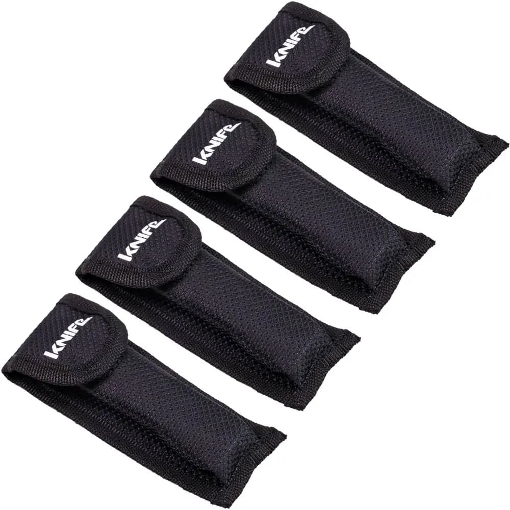 Fodero per coltello in nylon nero con velcro e custodia per fondina con tasca per cintura