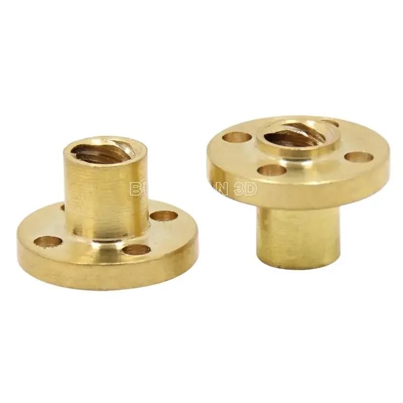 4PCS/10PCS T8 Vite Rotonda ACME Ottone Dado Passo 2mm Reprap T8 Vite di Piombo Piombo 2/4/8mm Vite Dado Per CNC 3D parti della stampante