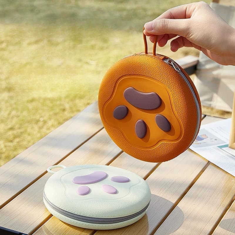 Portable Foldable Silicone Pet Bowls for Cats Dogs Outdoor Travel Water Food Feeding Bowl with Storage Bag Double Water Bowl