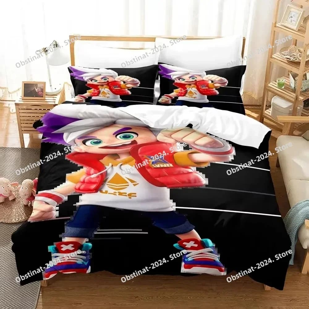 Stampa 3D Ninjala Gioco di cartoni animati Stampato Set letto Copripiumino Federa Set biancheria da letto Lenzuolo Trapunta Full Queen King Size