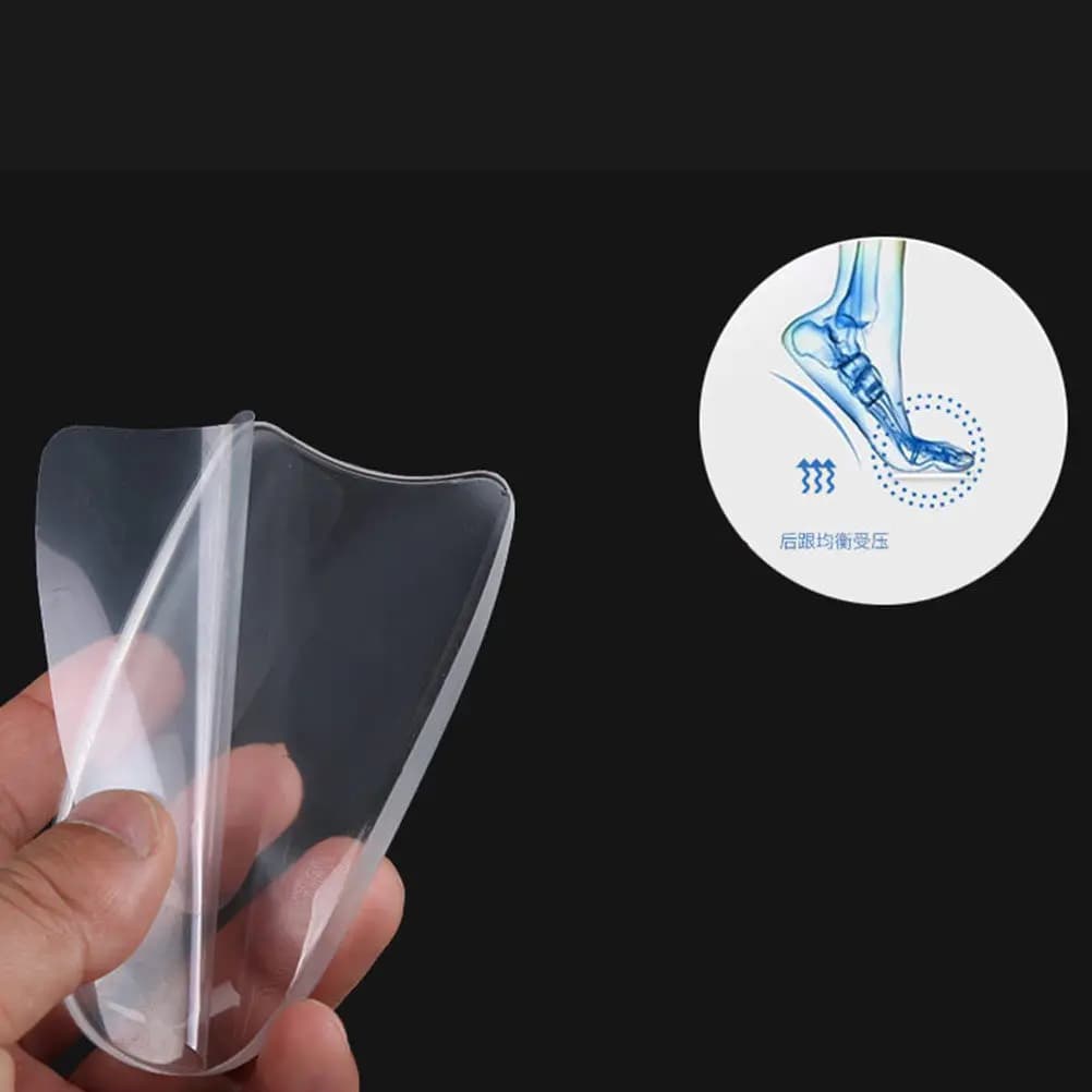 1Pair Gel Fabric Heel Grips U Shape Silicone Cushions Instant Relief Heel Knee Ankle Back Pain Plantar Fasciitis Support