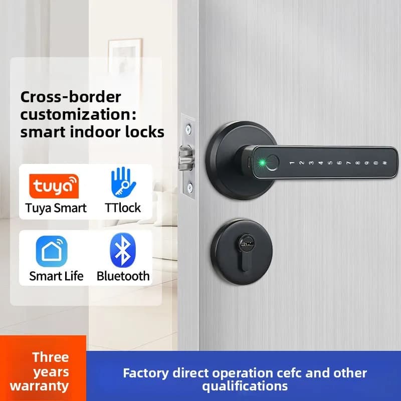 Serratura Elettronica Sferica con Impronta Digitale per Hotel e Appartamenti, Serratura Intelligente a Induzione con Scheda Elettronica Separata