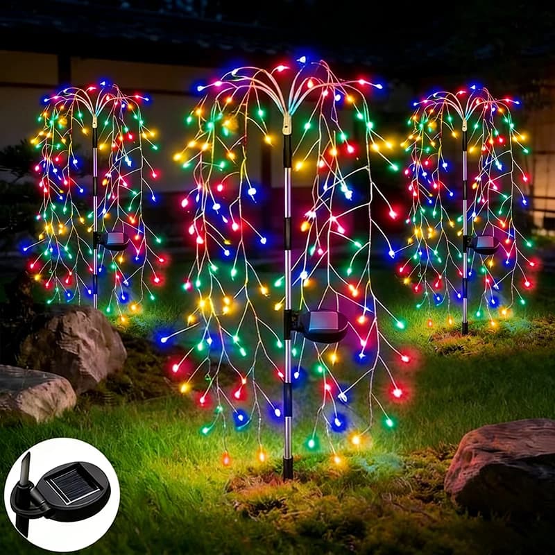 Luci LED da Esterno per Giardino, Ghirlanda Decorativa per Sentieri, Luci Solari per Balcone, Patio, Feste, Strada e Prato