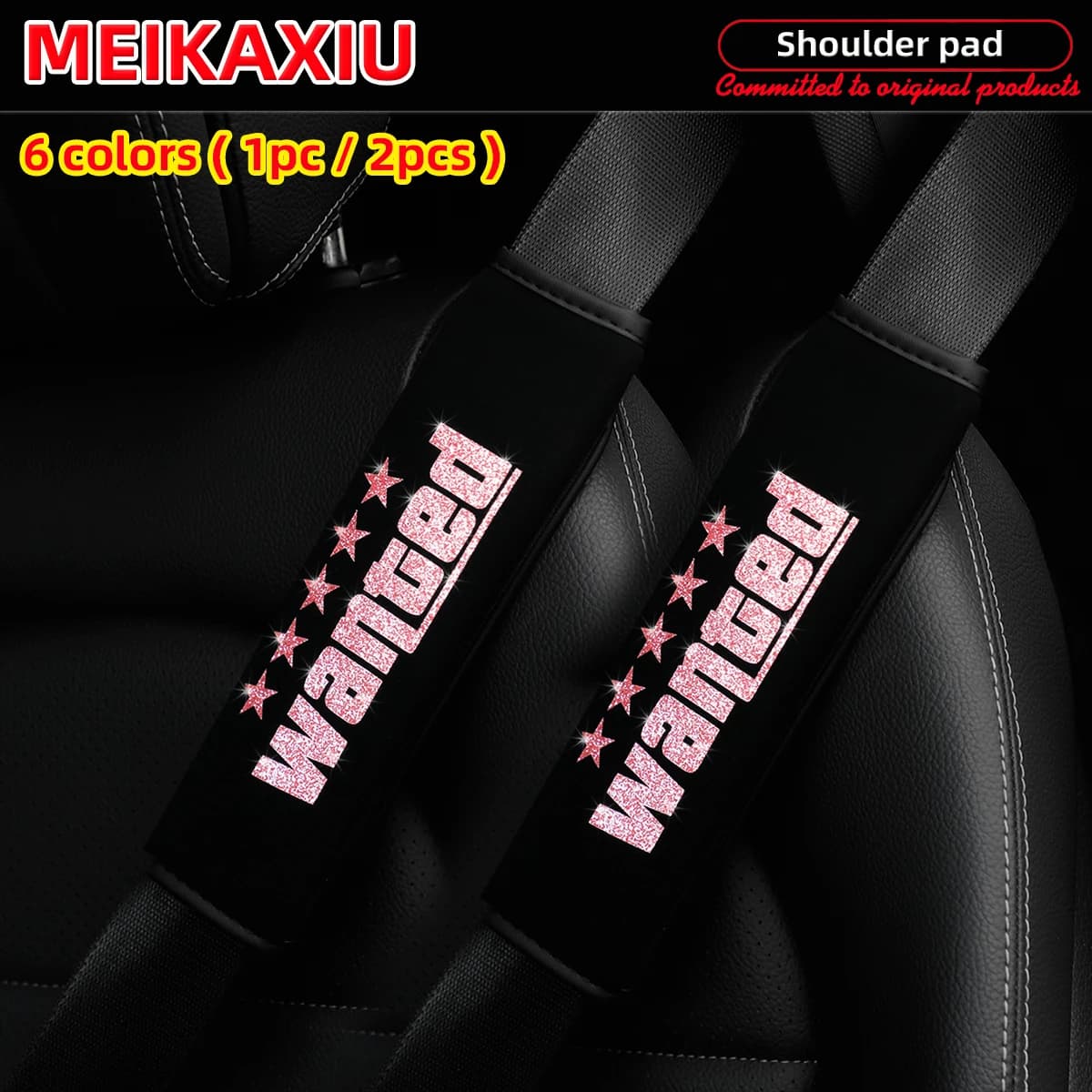 WENTED Flash Bllingbling New Style Comfortable Fabric Safety Belt for Car Cover for Women's Car Accessories