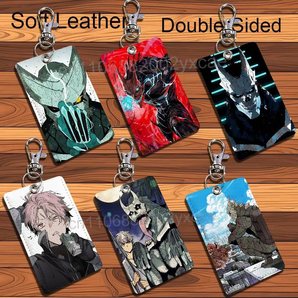 Kafka Hibino Kaiju No. 8 Cartoon Movie Singer Game Anime Leather Card Holder Can Store Access Control ID Card Subway case