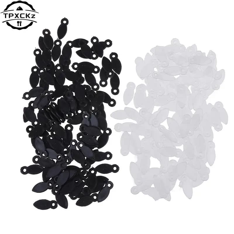 100pcs pulsanti rotanti fai-da-te ganci per cornici accessori per cornici artigianato cornice per foto fibbia nero/bianco