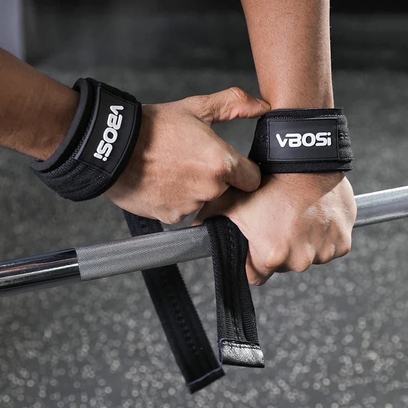 Fasce da Polso per Sollevamento Pesi, Supporto Robusto per Polsi, Protezione Antiscivolo per Deadlift, Powerlifting, Allenamento in Palestra, Squat
