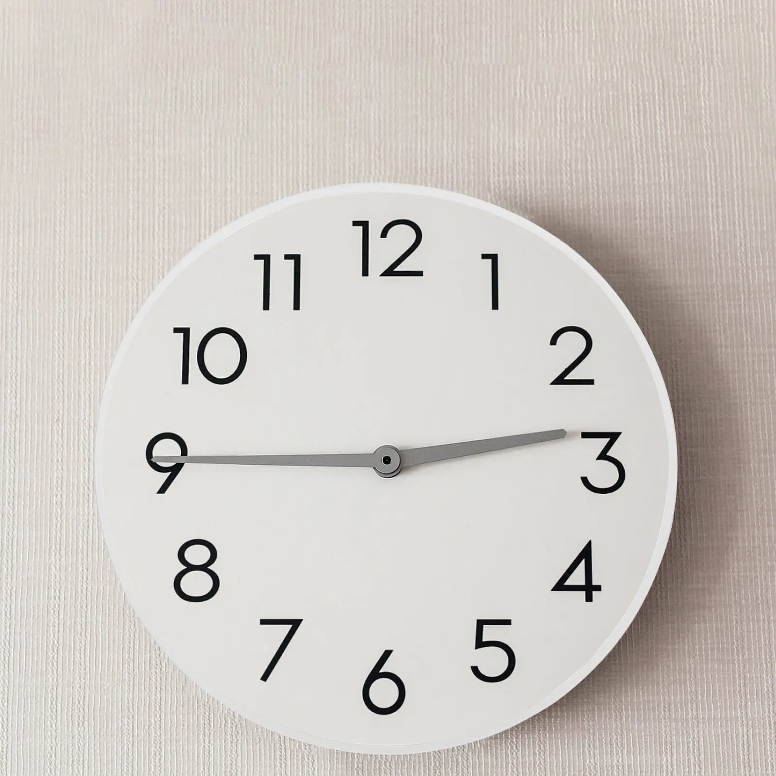 Metal Wall Clock Frame Replacement Sleek Narrow Border 11.99 Inch Modern Minimalist Round Clock Bezel Repair Parts for Home