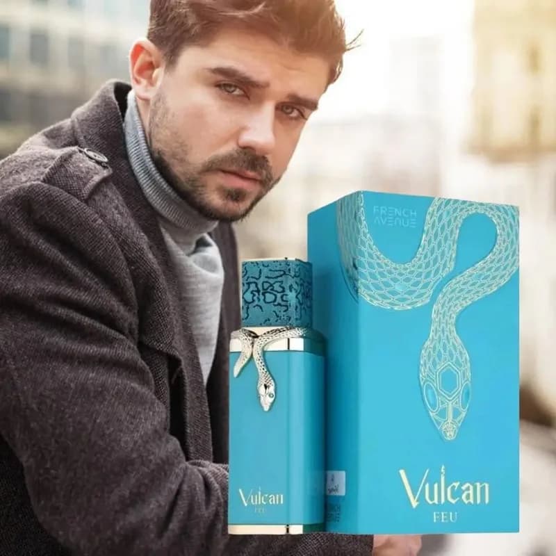 Profumo Vulcan Feu Mediorientale di Dubai, Fragranza Araba Unisex a Lunga Durata, Eau De Parfum di Lusso per Uomini e Donne