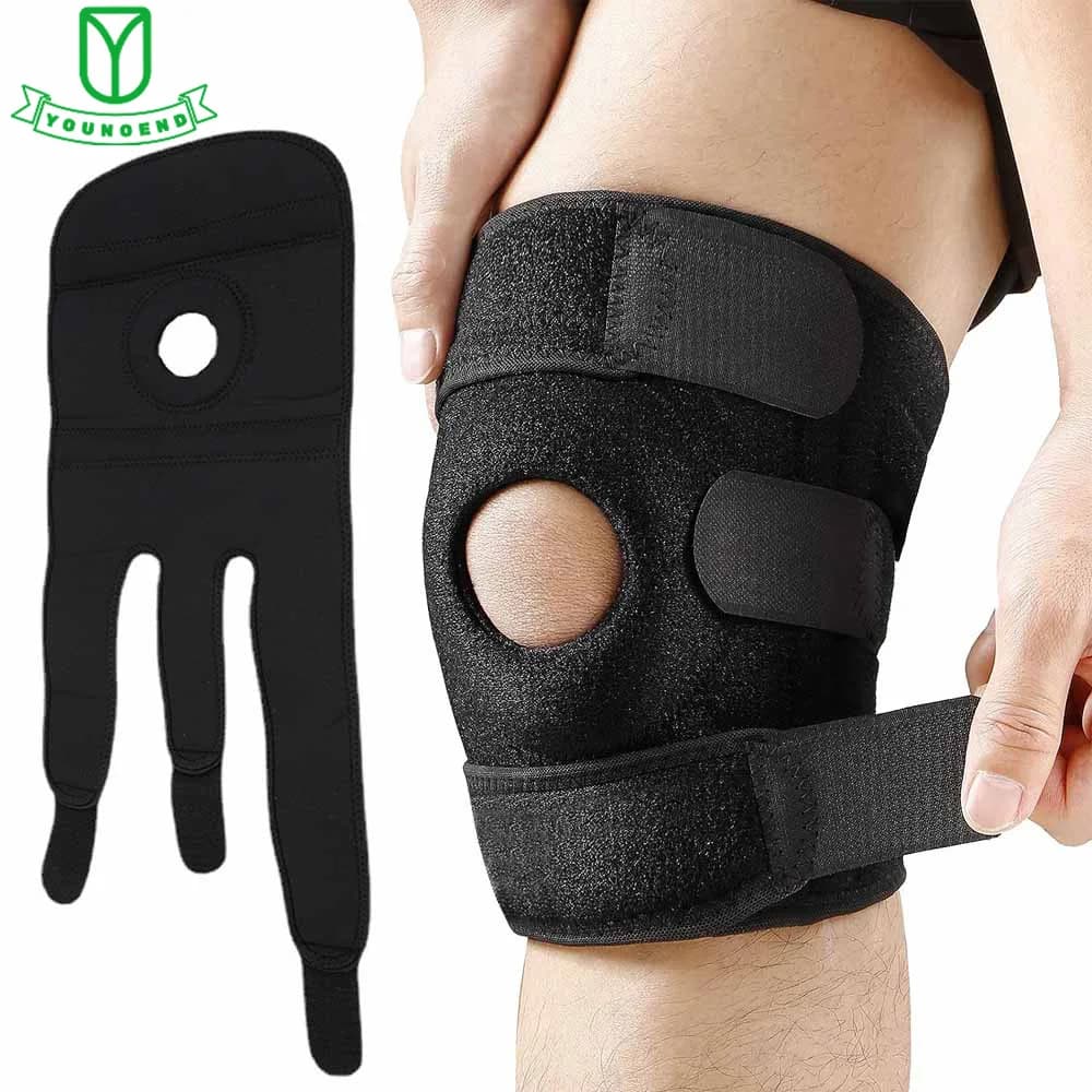 Supporto articolare per ginocchiera a compressione regolabile 1PC per lesioni al menisco, sollievo dall'artrite, sollevamento pesi, Crossfit, allenamento, sport