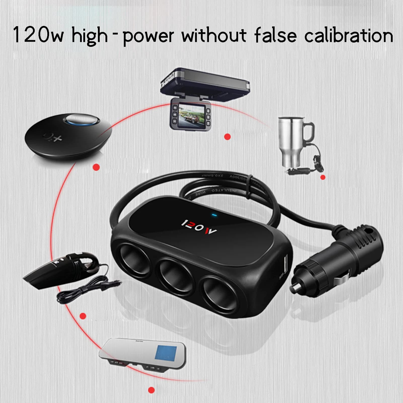 Doppia interfaccia USB accendisigari per auto indicatore di ricarica a LED adattatore per caricabatterie per auto per intelligente di auto e telefoni