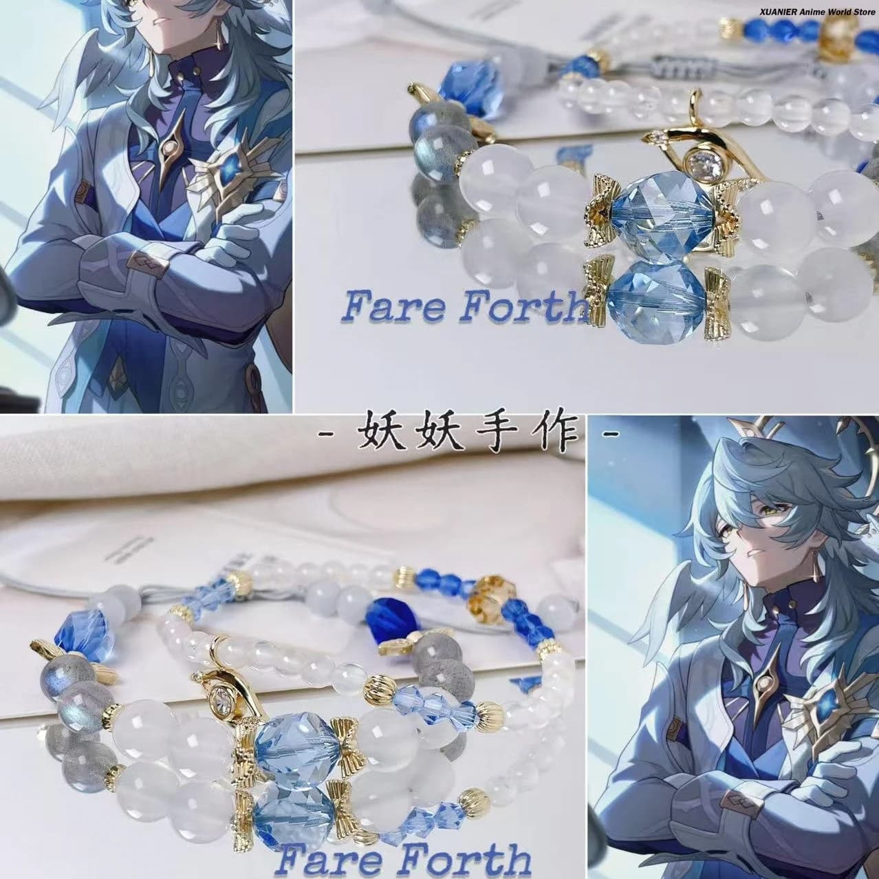 Anime Honkai: Star Rail Sunday Catena a mano Braccialetti da gioco Gioielli Cosplay Accessori fatti a mano fai-da-te Puntelli