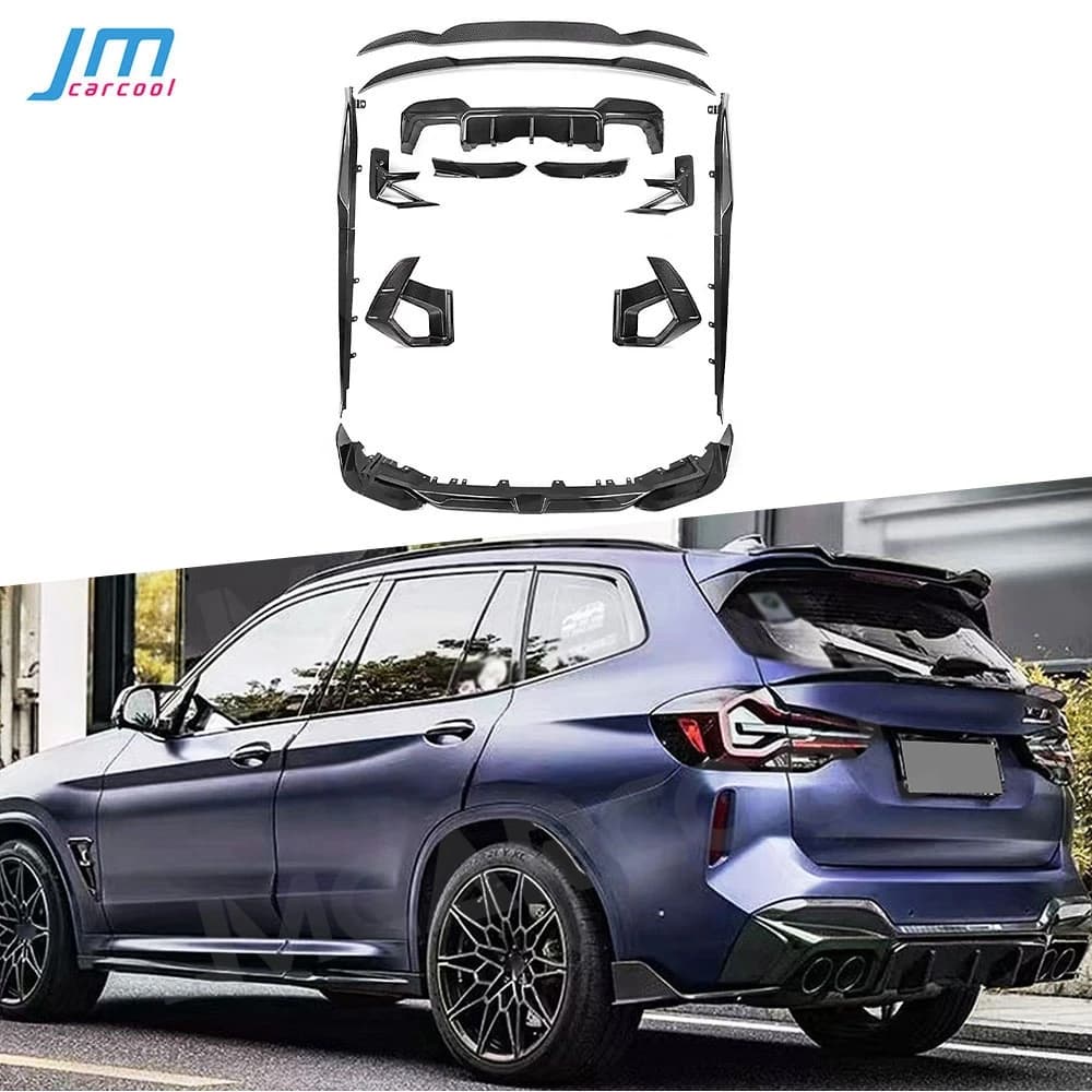 Kit Carrozzeria for BMW X3M F97 2022+: Front bumper, Rear diffuser, Side miniskirts, Air grip cover, Rear Spoiler and Auto Accessories
