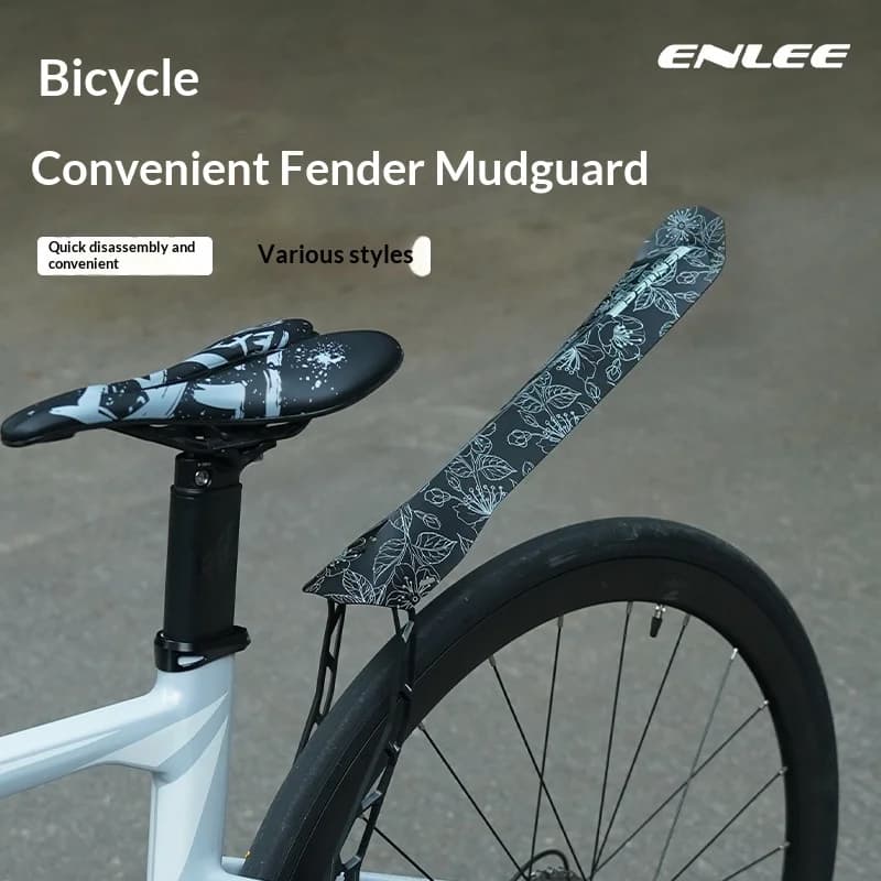 Parafango per Bicicletta Enlee, Portatile e Regolabile, Installazione Universale a Due Velocità per Ruota Posteriore, Impermeabile, per Bici da Strada