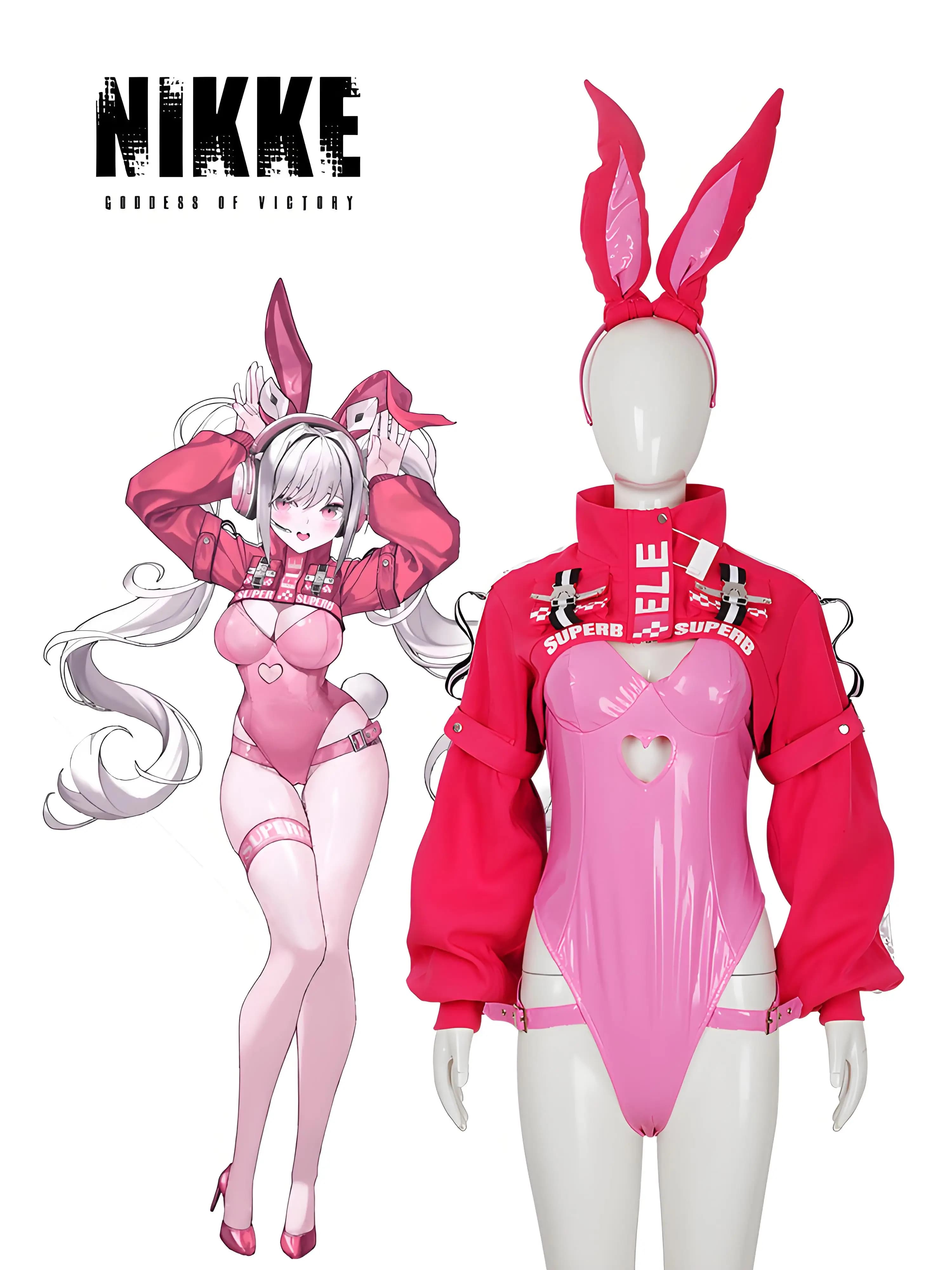 Alice Rabbit Girl Costume NIKKE Victory Goddess Donna Sexy Alice Gioco di ruolo Coniglio Set giacca tuta