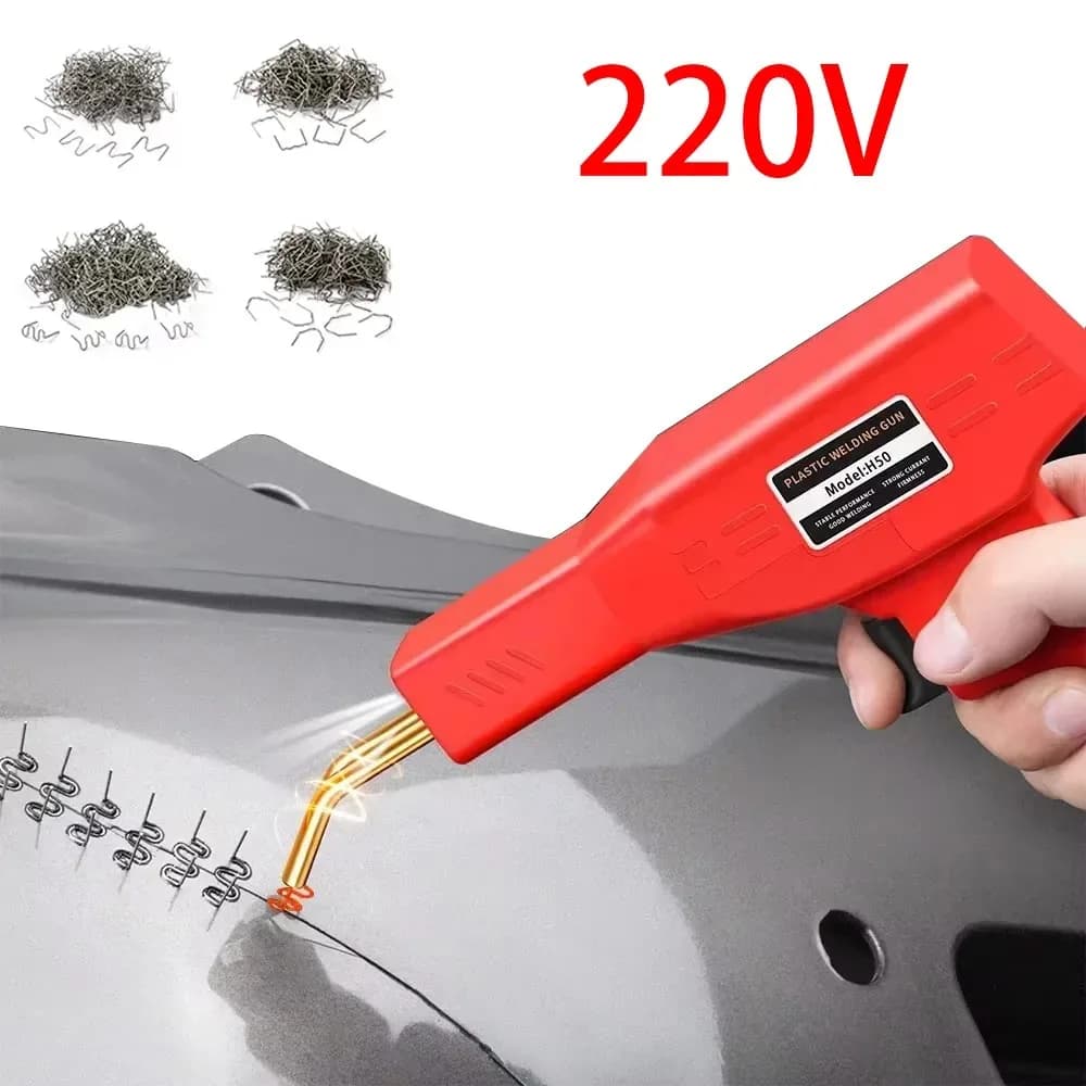 50W Plastic Welder Hot Melt Welding Nail Gun 4 Types Staples Car Bumper Crack Repair Tool for Kayak Plastic Products