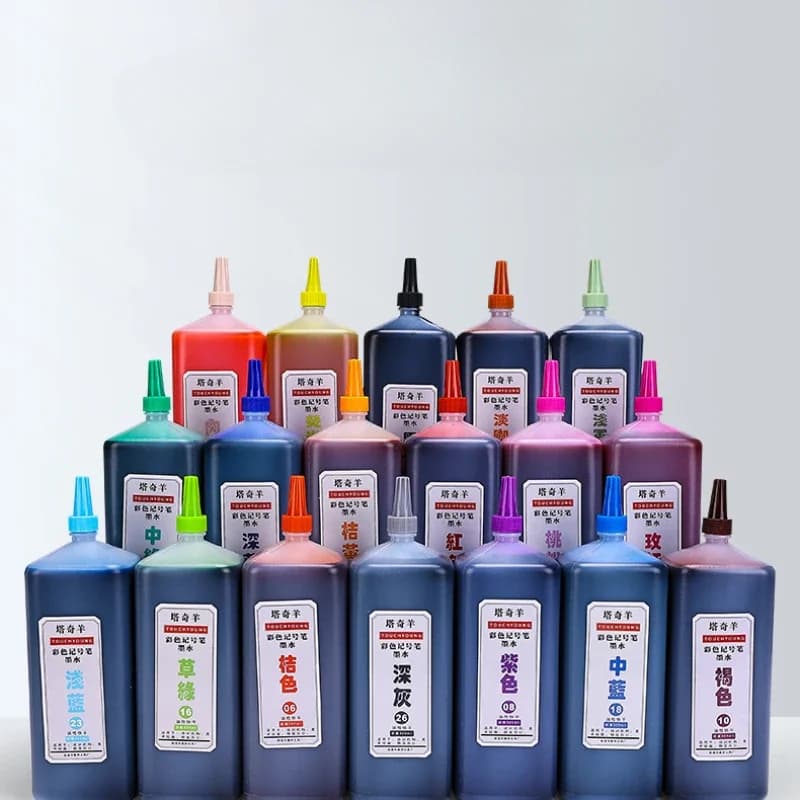 200/500ML Pennarello Inchiostro Ricarica Liquido 40 Colori Opzionale Oleoso Ad Asciugatura Rapida Non Sbiadisce Pennarello Inchiostro Arte Pittura Scrittura Pigmento