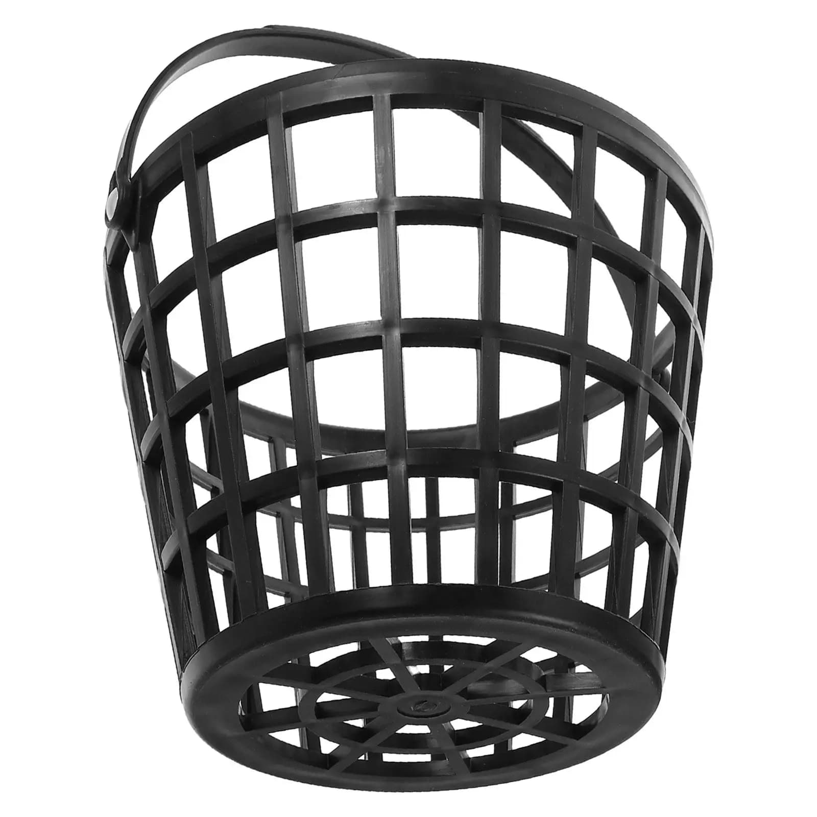 Cestino per Palline da Golf Nero, Secchio in Plastica di Grande Capacità con Manico, Contenitore Portatile per Allenamento e Pratica, Accessori da Golf per Esterni