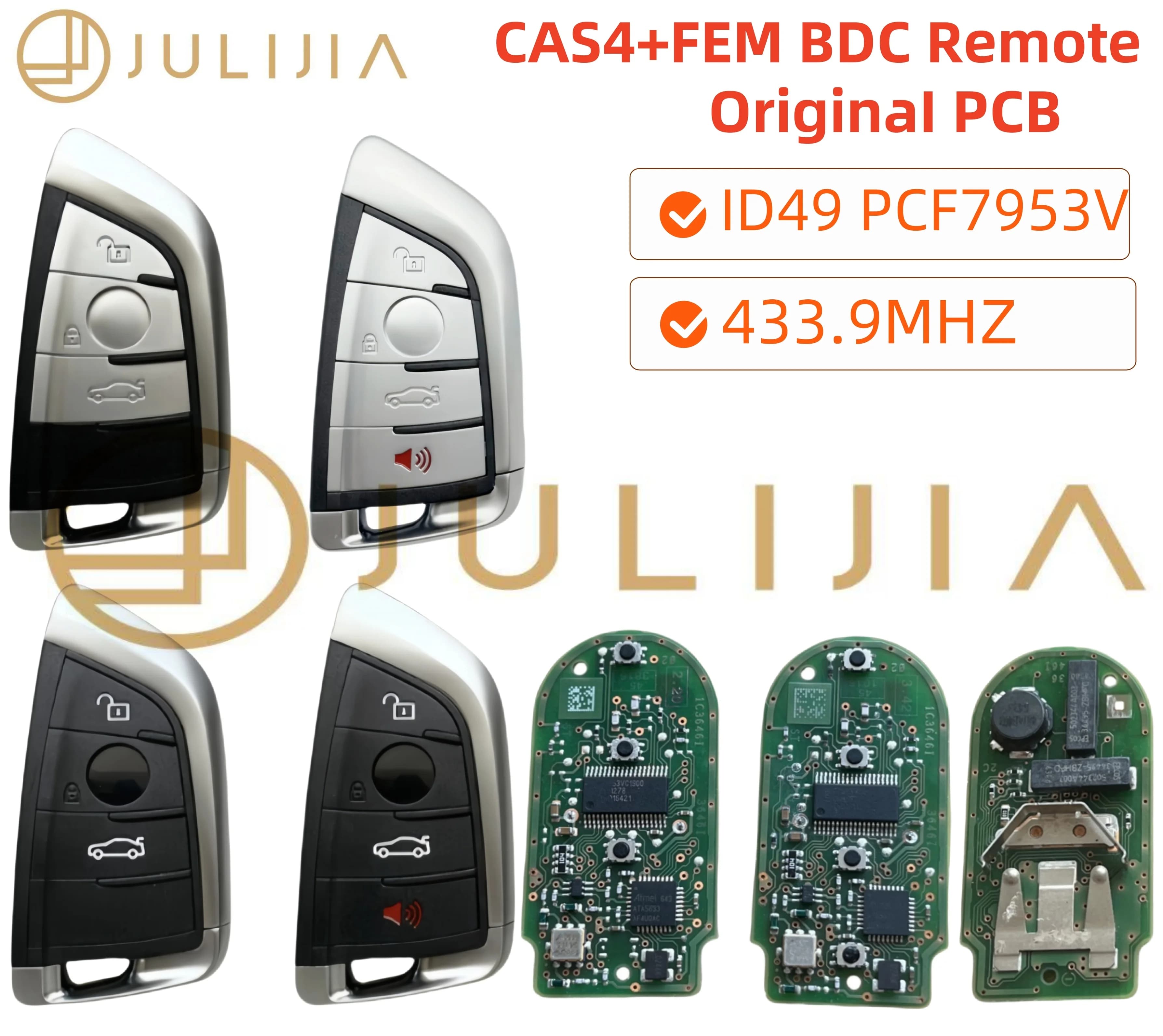 ID49 PCF7953V Chip PCB originale 433.9MHz Supporto di prossimità CAS4 CAS4 + FEM BDC Chiave a distanza per auto per BMW 3 5 7 X3 X5 X6 M2 M3 M4