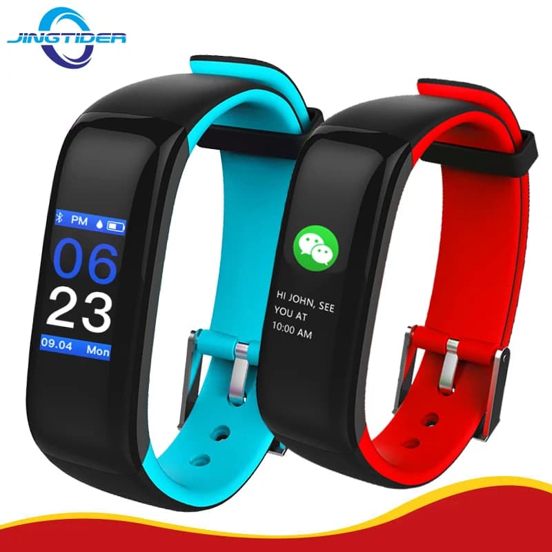 P1 Plus Color Display Smart Band Blood Pressure Meter Heart Rate Monitor Smart Bracelet IP67 Waterproof Fitness Bracelets Men's Watch