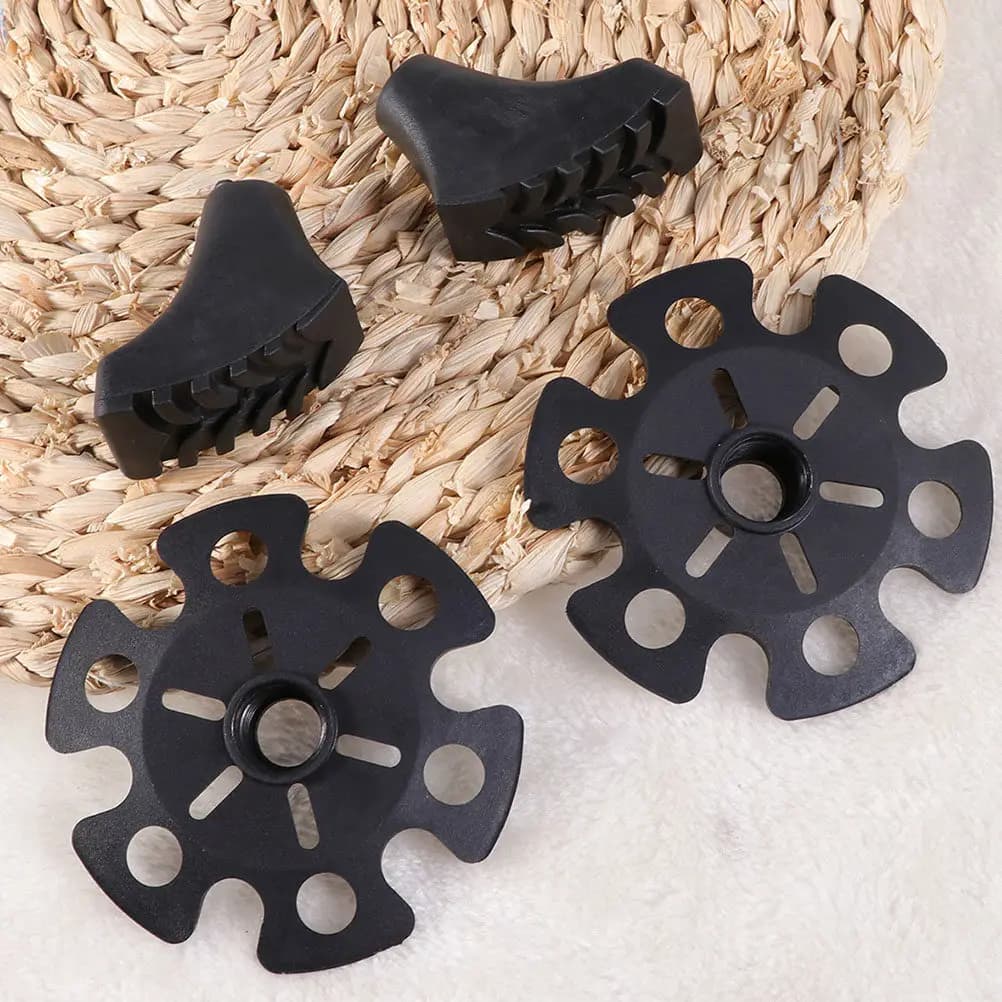 8 Tips for Trekking Sticks with Large Snowflake Basket for Hiking, Fango and Snow, Walking and Climbing Stick Accessories