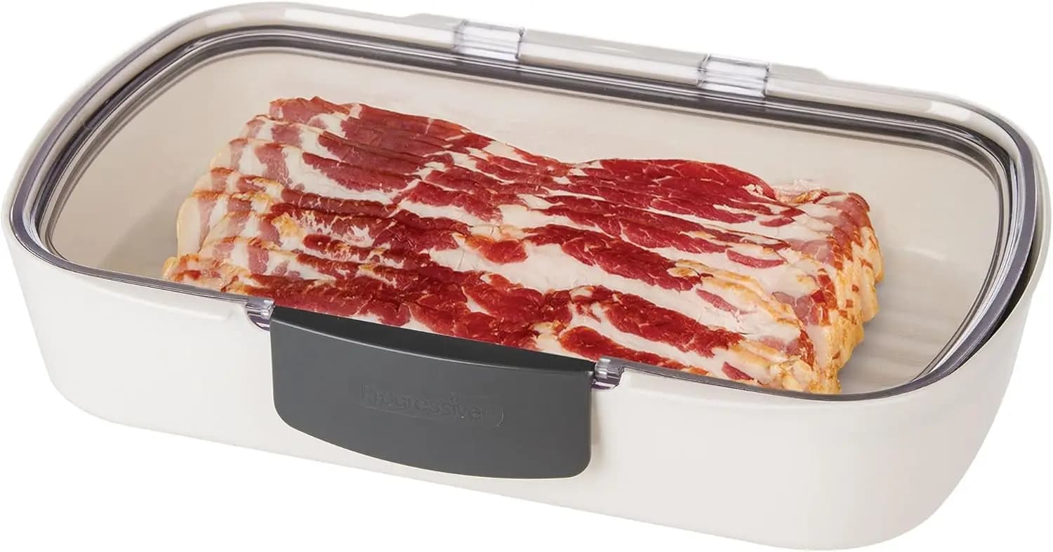 Contenitore Ermetico per Alimenti con Coperchio Scrivibile, 1,45 QT per Carni, Formaggi, Bacon