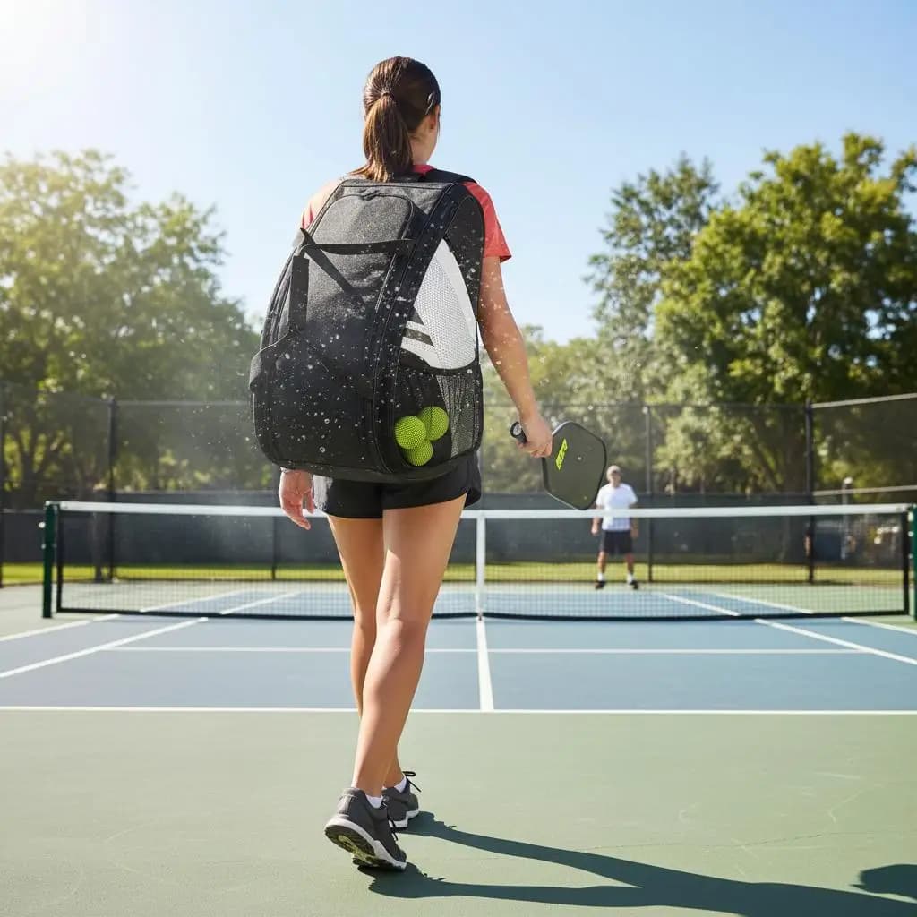 Zaino da Tennis in Tessuto Oxford, Borsa Grande per Racchette, Zaino Sportivo Multifunzionale per Fitness all'Aperto