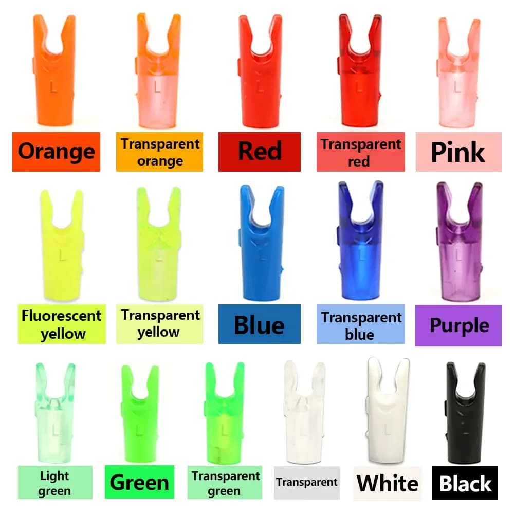 50pcs Archery Pin Nocks 4.2mm/5.2mm/6.2mm Arrow Tail Arrow Nocks Bow and Arrow Target Shooting Hunting Accessories