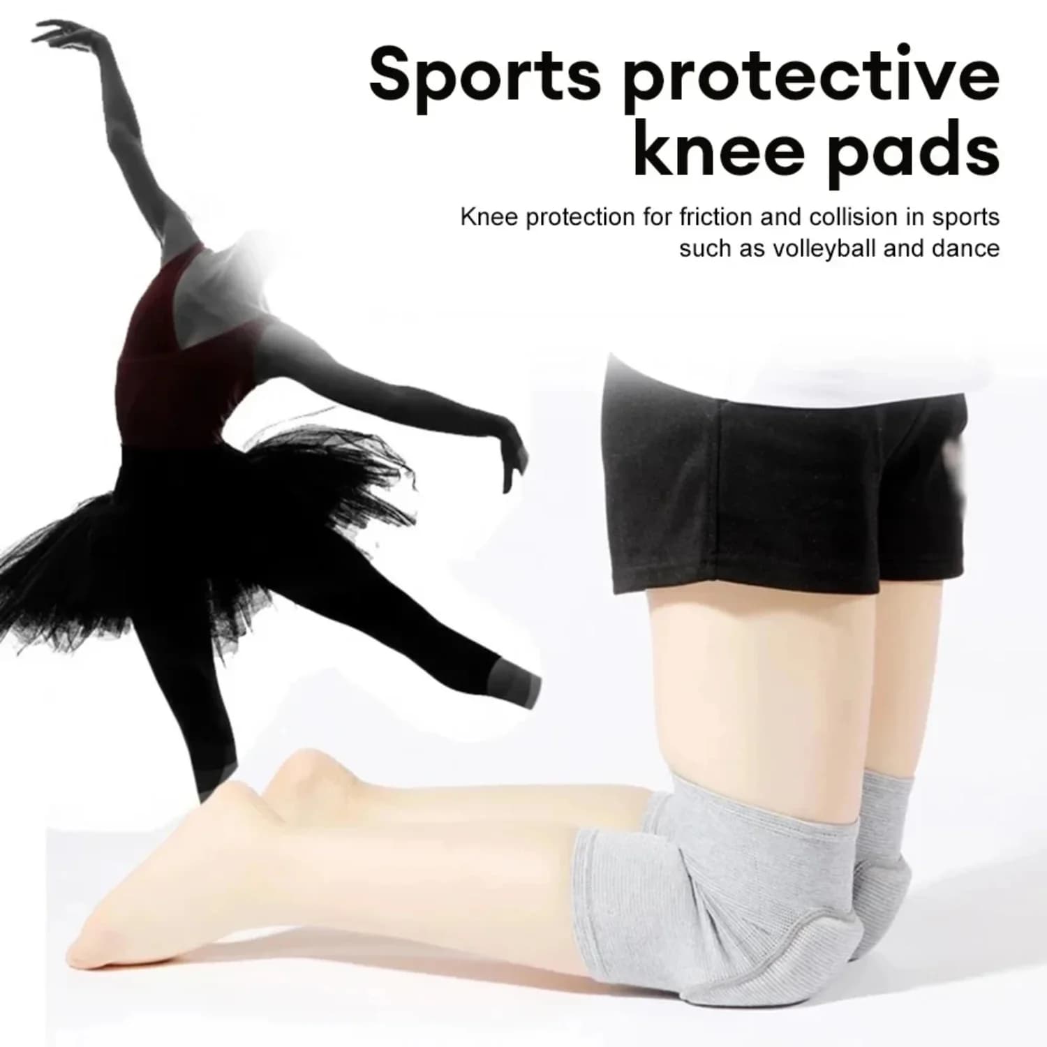 2 pz/set Ginocchiera Sportiva da Uomo Ginocchiere Supporto per il Ginocchio Attrezzature per il Fitness Basket Ginocchiera Protezione da Uomo Ginocchiere Antiscivolo da Donna