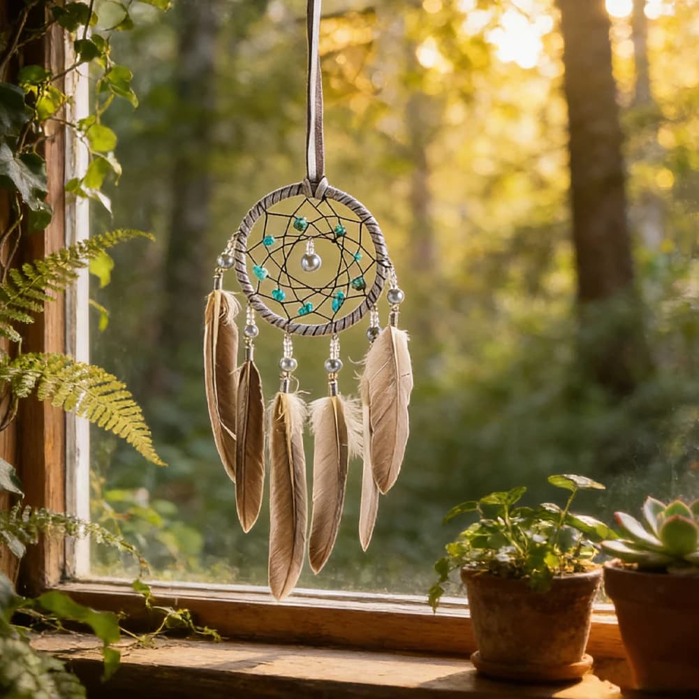 Mandala Dreamcatcher Boho Wall Art Hanging Home Decor Feather Macrame Wind Chimes Dream Catcher Yoga Meditation Window Pendant