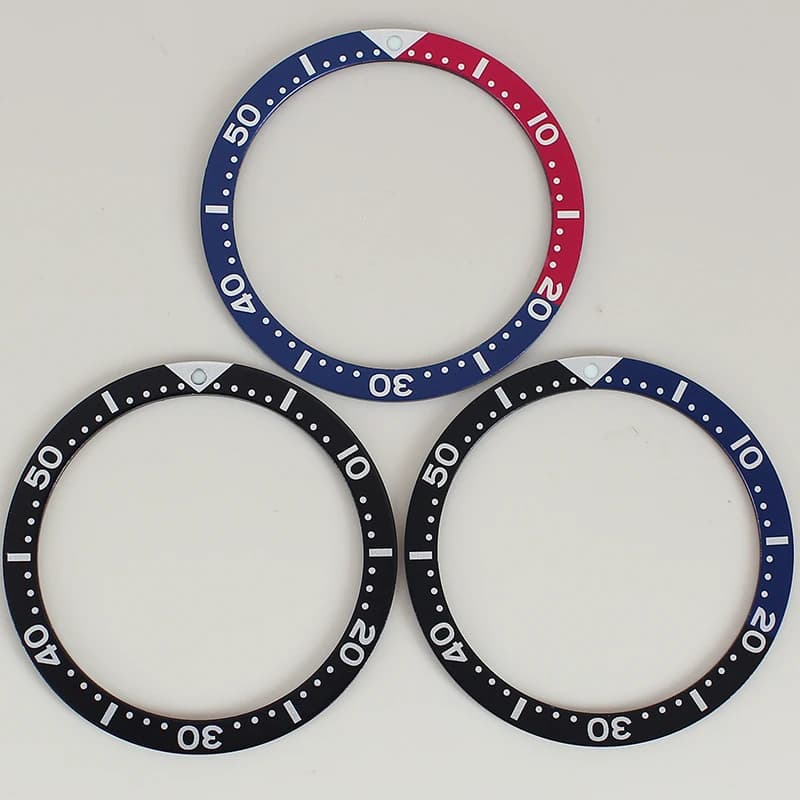 Ghiera per Orologio 39.1mm*32.3mm, Inserti in Alluminio Piatti per Casse di Orologi SKX 007 SKX013 SKX SRPD, Parti di Ricambio e Accessori