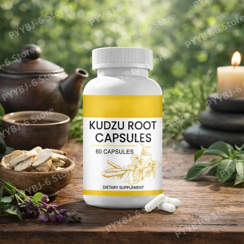 Capsule di Radice di Kudzu con Zenzero, Curcuma, Zinco e Vitamina C B6, Integratore Erboristico Antiossidante per il Benessere Quotidiano, 60 Capsule